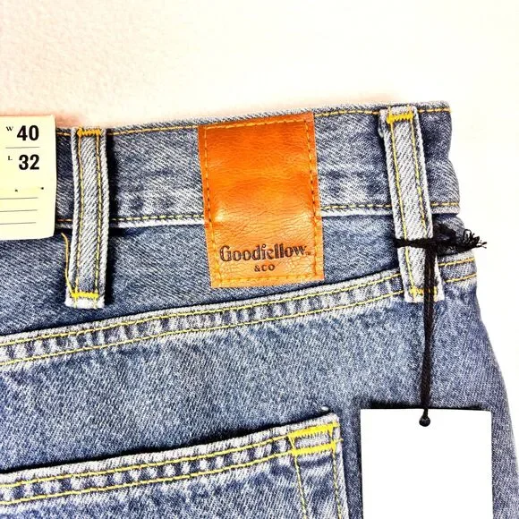 Goodfellow & Co Jeans Mens 40x32 Straight Recto Blue Denim Casual - Picture 9 of 10